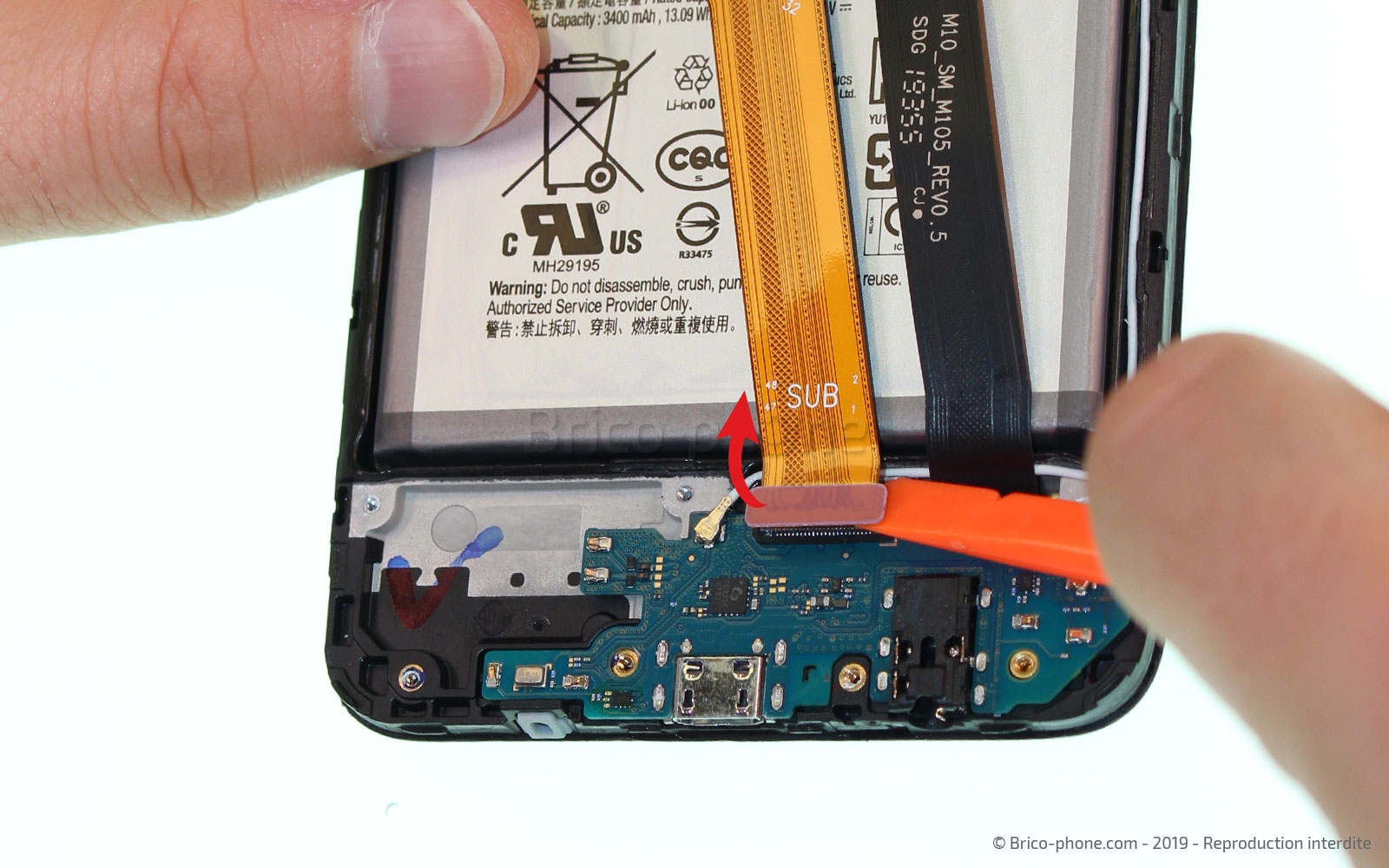 Changement du connecteur de charge  sur Galaxy A10 photo 4